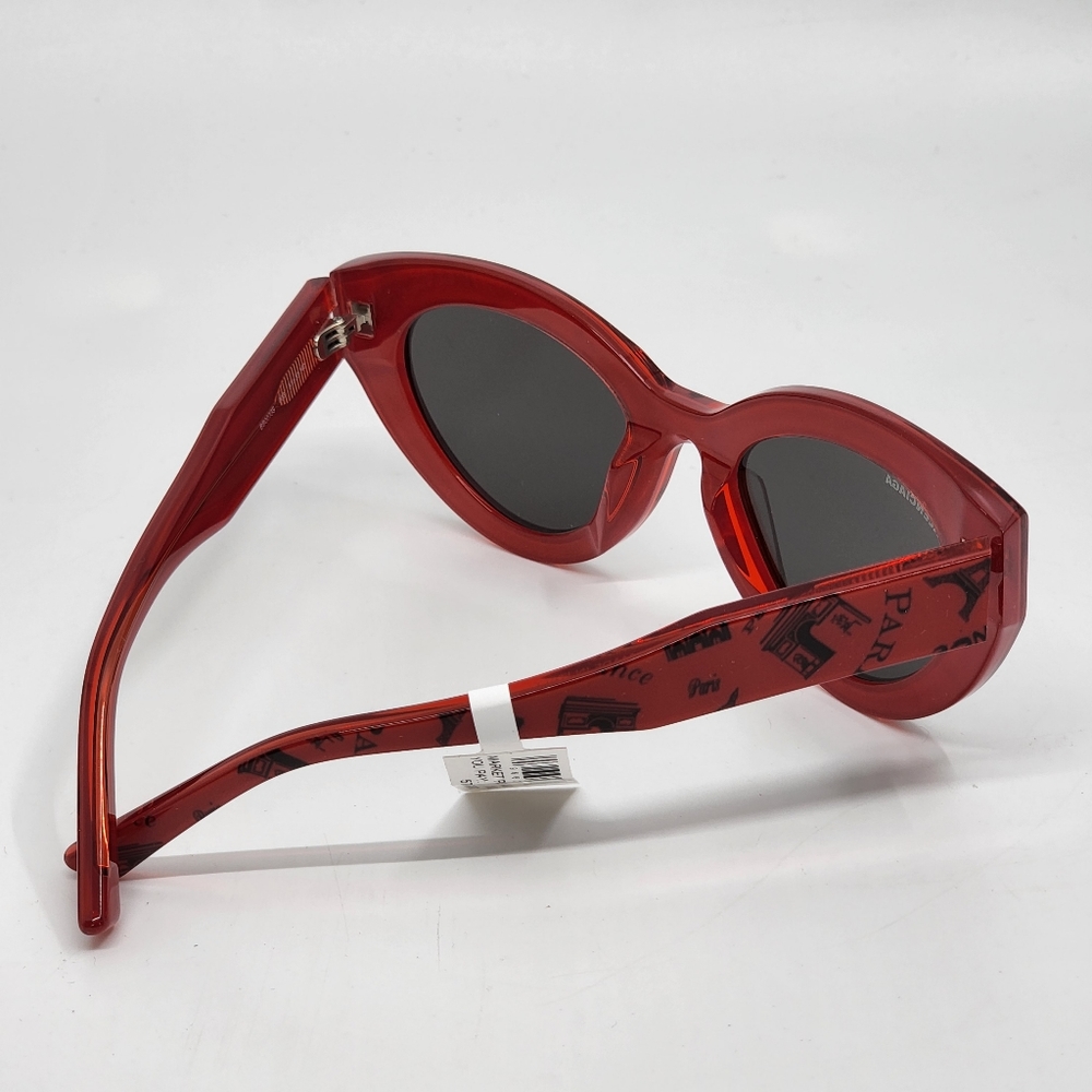 BALENCIAGA Cat Eye Sunglasses Redwith Black Print - Picture 9 of 11